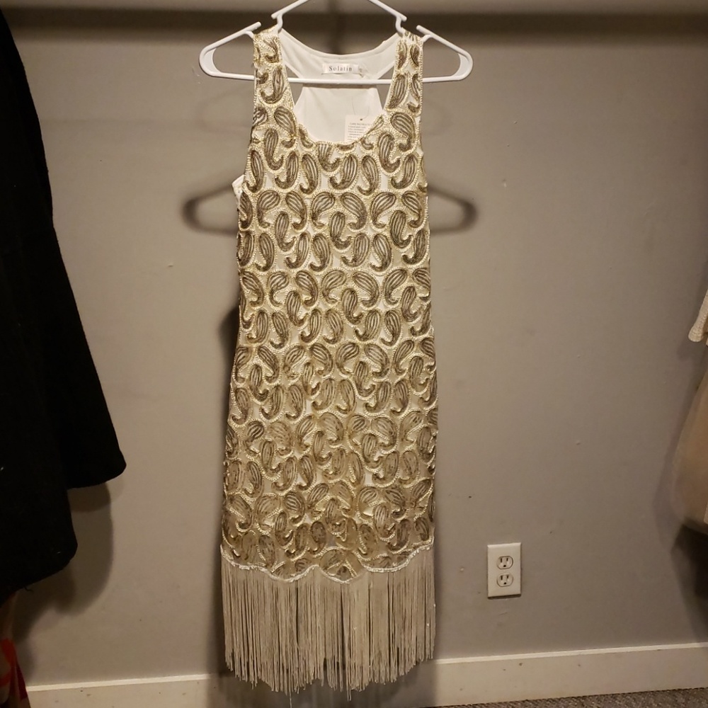 Solatin Flapper Girl Style Dress
